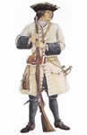 Soldier of the Compagnies franches de la Marine in Nouvelle-France, ca 1740