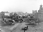 Marché à London, Ontario, fin des années 1880