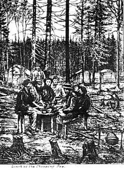 [ Lunch at the Chopping Bee, 1879, Unknown, D.B. Weldon Library, University of Western Ontario AP5.C13 ]