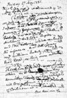 Photographie de la premire page dune lettre dAemilius Irving  Charles Hutchinson, 27 mai 1881 