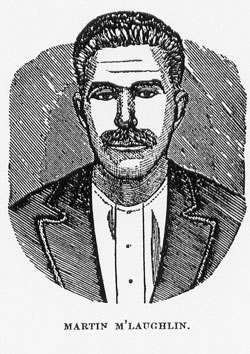 [ Martin McLaughlin, This drawing originally appeared in the 1880 newspaper coverage of the Donnelly murders.  It is reprinted in Donald L. Cosens, ed. 