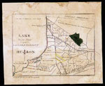 Carte des terres du Huron Tract appartenant  la Canada Company