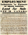 Affiche de la Canada Company annonant du travail pour les cultivateurs et les fermiers