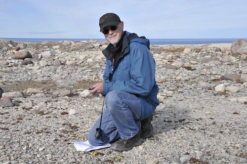 Doug Stenton Recording a GPS Position at the Cape Felix Site