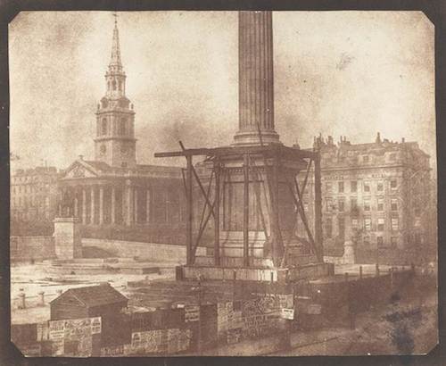 Nelson's Column, April 1844: Britain celebrated the 1805 Battle of Trafalgar with the erection of Nelson's Column in London's Trafalgar Square.