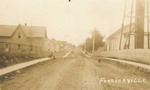 Main Street of Ste. Philom�ne de Fortierville, with the Water Tower on the Right