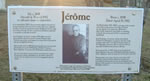 Commemorative plaque to Jerome, Meteghan cemetery