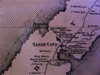 [ Digby County Nova Scotia, From actual surveys drawn & engraved under the direction of H.F. Walling (detail, Sandy Cove) ]