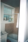 Bathroom, formerly part of Jeromes room in the home of Dedier Comeau