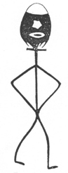 Chilcotin stylis� � partir d'une sculpture sur un arbre pr�s du lac Anahim
