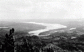 Le lac Choelquoit, vue des monts Skinner