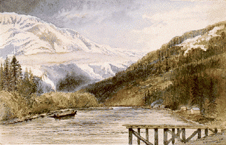 [ L�embouchure de la rivi�re Homathko � Bute Inlet, Whymper, Frederick, ca. 1837-1901, BCA PDP00109 ]
