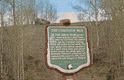 Affiche sur la guerre des Chilcotins pr�s du lac Nimpo