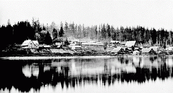 [ Les quais de New Westminster et la r�sidence du gouverneur g�n�ral sur la gauche, Claudet, Francis George, 1837-1906, BCA A-03328 ]