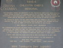Texte du lieu de s�pulture des chefs Tsilhqot’in