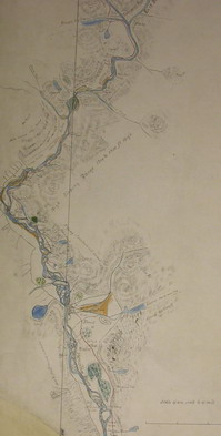 [ Waddington Map, Entire Road, Cropped, Copy of Original Map, Alfred Waddington, British Columbia Surveyor General Branch Vault, Original Maps, 47 TY1 ]