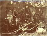 Mineurs faisant dgeler le perglisol par la vapeur dans une mine d’or souterraine, concession No 16, ruisseau Eldorado