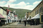 Hand tinted view of Dawson City, 1899