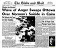 Une vague de colre dferle sur Ottawa  la suite du suicide de Herbert Norman au Caire