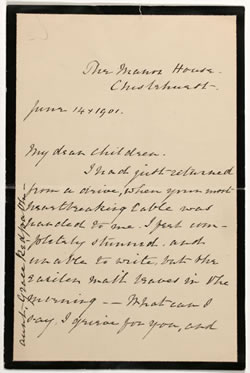 [ Letter from Grace Redpath to Peter and Amy Redpath (page 1) ]