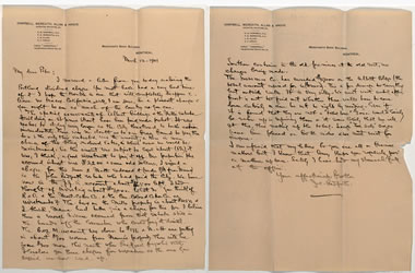 [ Letter from J.C.R. to P.W.R. ]