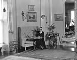 Lady Roddick in her livingroom, Montreal, QC, 1930