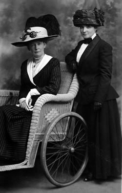 [ Rose Shallow and Amy Redpath Roddick in wheeled chair ]