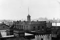 Palais de justice et prison, Bastion Square, Victoria, édifice de Union Hook and Ladder à derrière