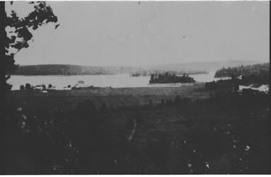 [ Canoe Lake, seen from Mowat cemetery ]