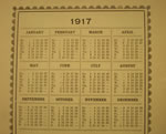 1917 Calendar, Mark Robinson Daily journal