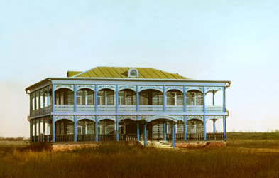[ Verigin's dom, or community house, at Otradno, Saskatchewan, built in 1903, destroyed by arson 1916, Unknown, Doukhobor Discovery Centre, Castlegar, BC B-50 ]