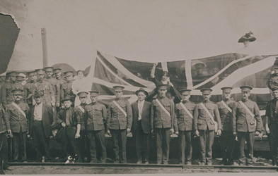 [ Des soldats  Grand Forks au dbut de la Premire guerre mondiale, Unknown, UBC Special Collections 76-16 ]