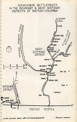 [ Doukhobor settlements in the Boundary and West Kootenay Districts of British Columbia, Koozma J. Tarasoff,   ]