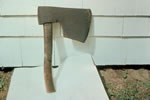19th century axe, Simon Perkin's House, Liverpool, N.S.