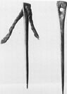 Bone pin with yarn from the East Settlement, Greenland