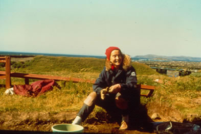 L’archologue Anne Stine Ingstad, 1968