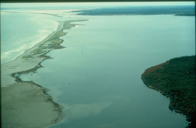 Lagunes Kouchibouguac derrire les barres sableuses