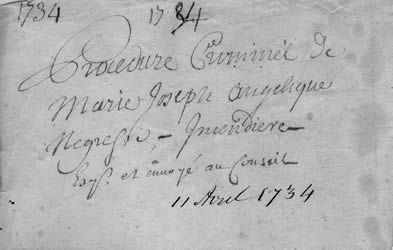 [ Title Page of the Trial Documents, Porlier, Charles-Cyprien, Archives nationales du Québec, Centre de Montréal TL4, S1 4136 ]
