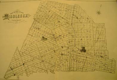 [ Map of Middlesex County, 1878, H.R. Page & Co., University of Western Ontario Archives  ]