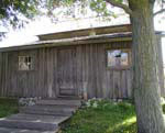 Back View of the Cabin at the Lucan Area Heritage and Donelly Museum