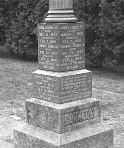 [ Original Donnelly Tombstone in St. Patrick's Roman Catholic Cemetery, Unknown, University of Western Ontario Archives  ]