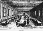Dining Room of the Immigrant Sheds in Quebec, 1873
