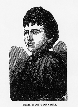 [ Johnny O'Connor, This drawing originally appeared in the 1880 newspaper coverage of the Donnelly murders.  It is reprinted in Donald L. Cosens, ed. 