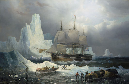 Le HMS  dans les glaces, 19e siècle