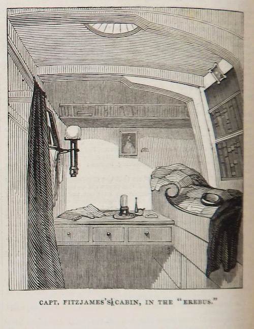 Commander Fitzjames's Cabin in the Erebus (wood engraving)