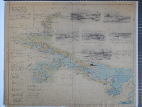 Map of King William Island with Franklin Discoveries and Sketches