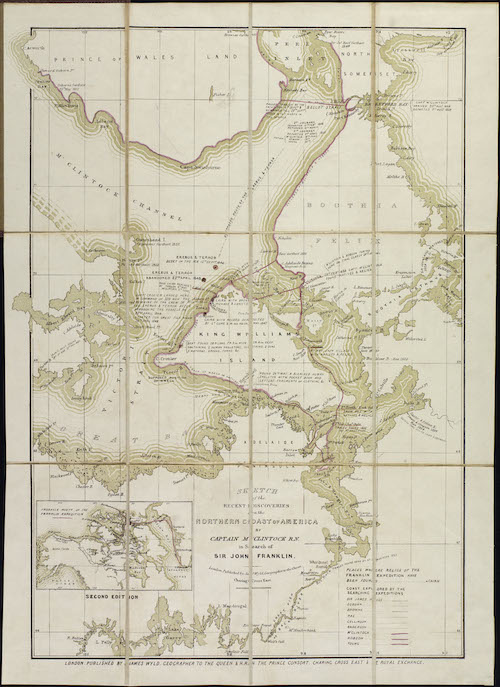 Map of a Portion of the Arctic Shores of America to Accompany Captn. McClintock's Narrative