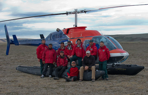 L’équipe de chercheurs en Arctique en 2011