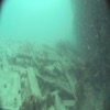 Champ de débris de poutres provenant de la superstructure du HMS Erebus