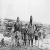 Unidentified Inuit Man and Woman with Dogs at Cape Fullerton